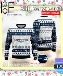Longines Brand Print Christmas Sweater