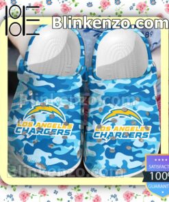 Los Angeles Chargers Blue Camouflage Clogs