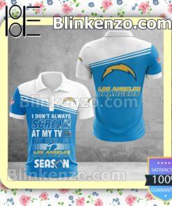 Los Angeles Chargers I Don't Always Scream At My TV But When I Do NFL Polo Shirt