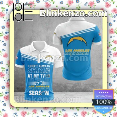 Los Angeles Chargers I Don't Always Scream At My TV But When I Do NFL Polo Shirt
