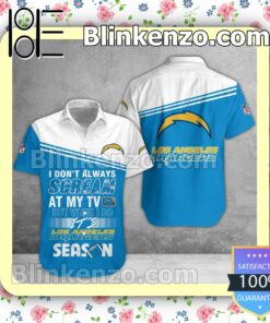 Vibrant Los Angeles Chargers I Don't Always Scream At My TV But When I Do NFL Polo Shirt