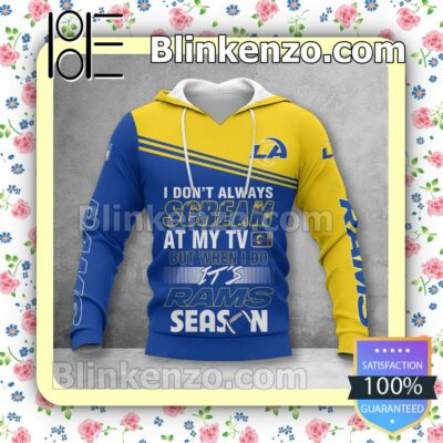 Gorgeous Los Angeles Rams I Don't Always Scream At My TV But When I Do NFL Polo Shirt
