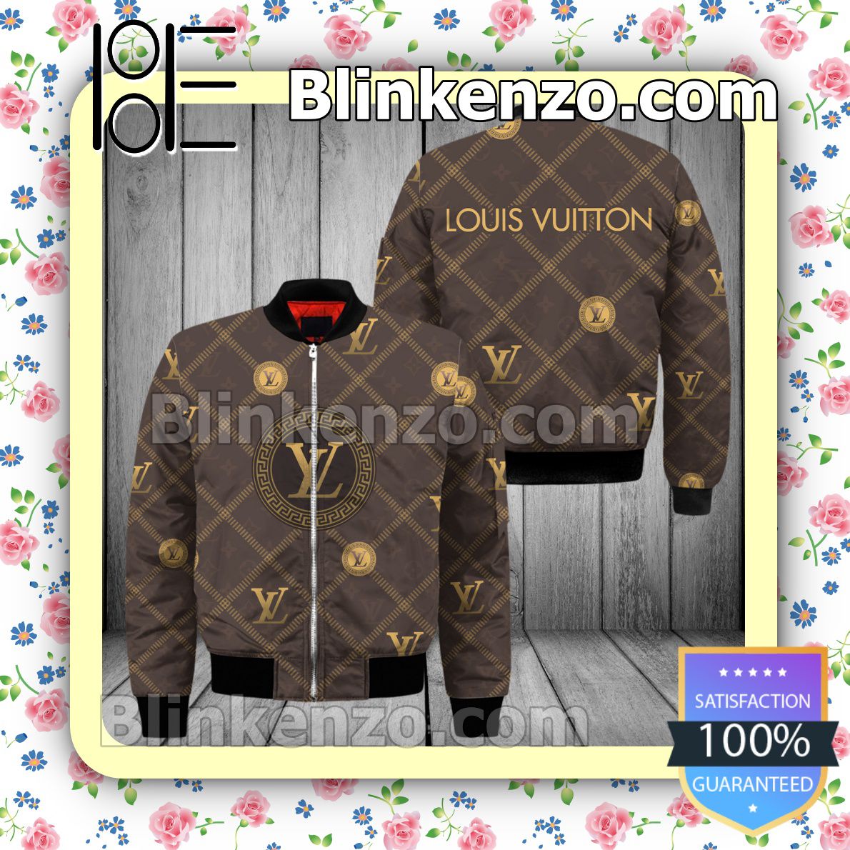 Louis Vuitton Greek Key Logo Diagonal Square Military Jacket Sportwear