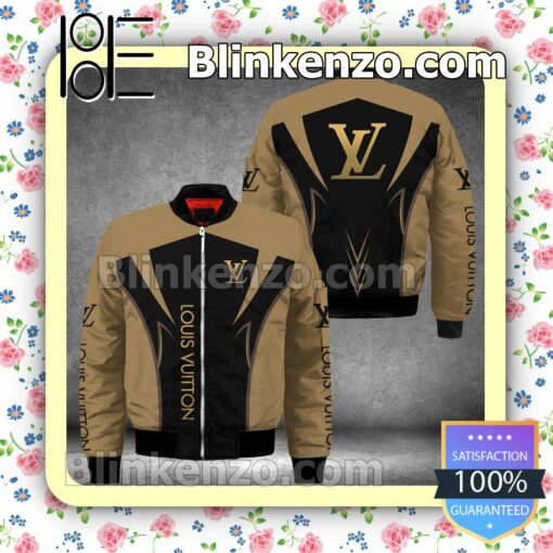 Louis Vuitton Luxury Brand Light Brown And Black Military Jacket Sportwear