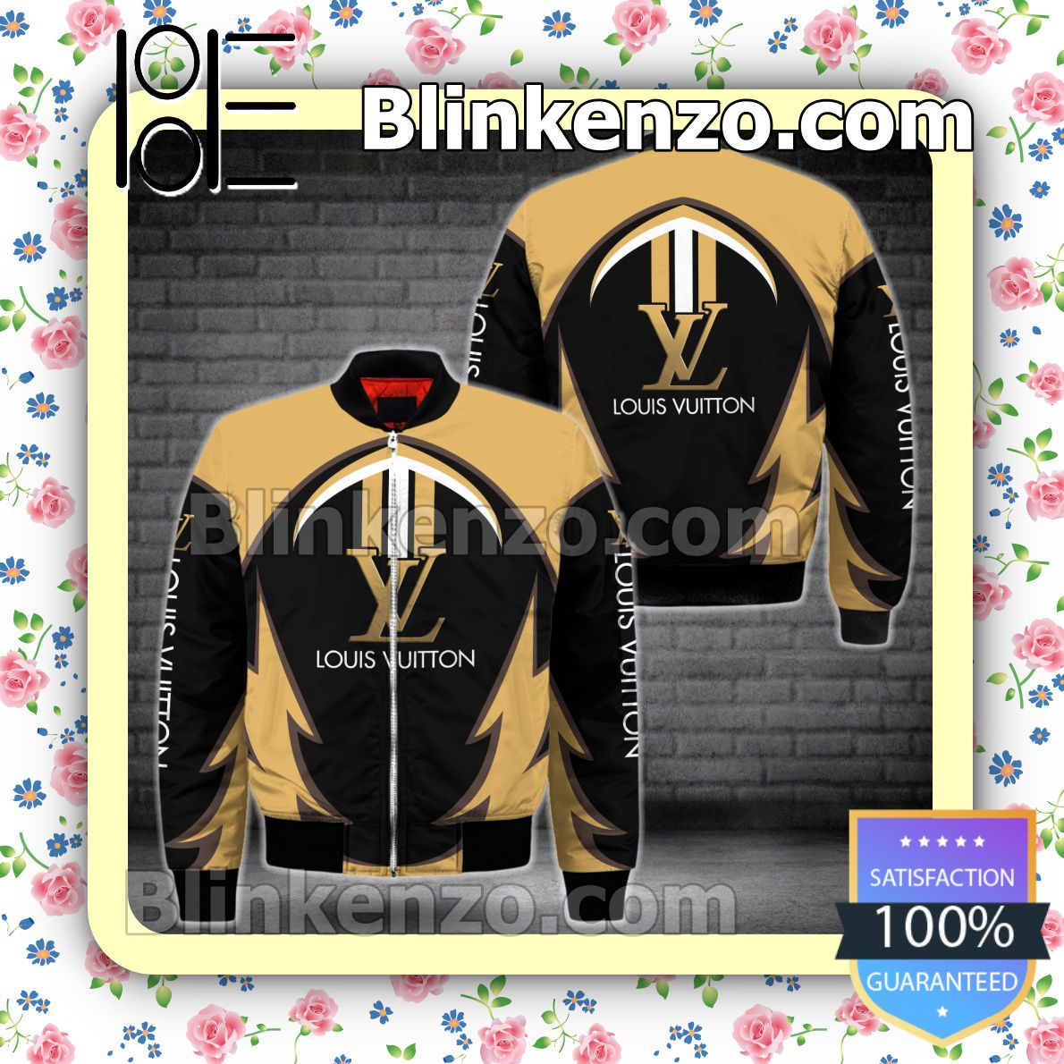 Louis Vuitton Luxury Brand Yellow Black Military Jacket Sportwear -  Blinkenzo