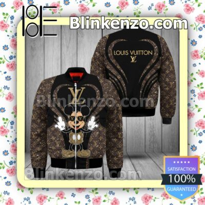 Louis Vuitton Mickey Mouse Monogram Mix Brown Full-Zip Hooded Fleece  Sweatshirt - Blinkenzo