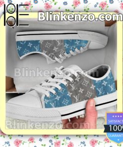 Louis Vuitton Monogram Blue And Grey Chuck Taylor All Star Sneakers