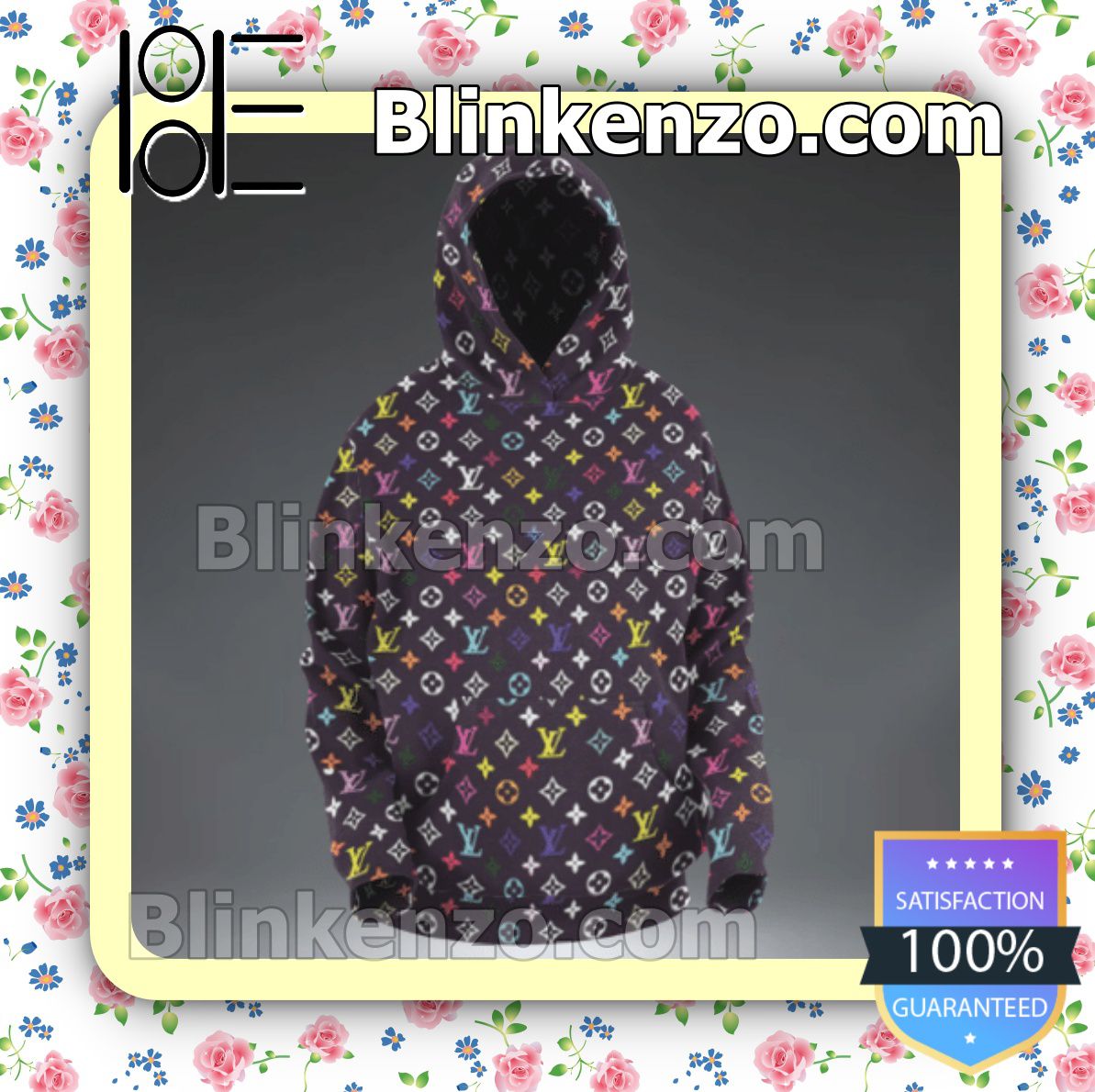 Louis Vuitton Multicolor Monogram Zipper Fleece Hoodie - Blinkenzo
