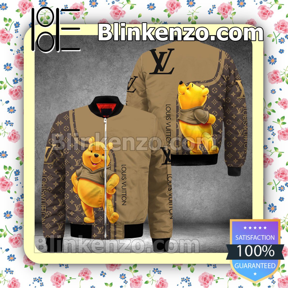 Louis Vuitton Winnie The Pooh Monogram Mix Brown Military Jacket Sportwear