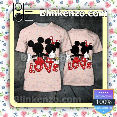 Love Couple Mickey And Minnie Women Tank Top Pant Set a