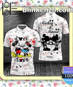 Love Mickey And Minnie Women Tank Top Pant Set b