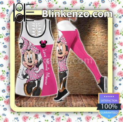 Love Minnie Mouse Women Tank Top Pant Set