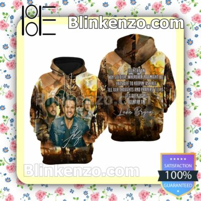 Luke Bryan Country On Soldier Christmas Pullover Sweaters