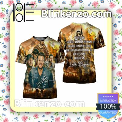 Luke Bryan Country On Soldier Christmas Pullover Sweaters c