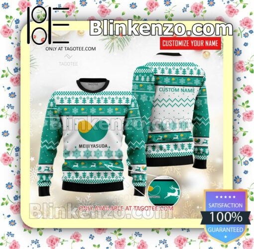 Meiji Yasuda Life Brand Print Christmas Sweater