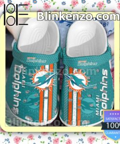 Miami Dolphins Hive Pattern Clogs