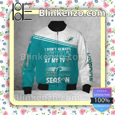 Hot Deal Miami Dolphins I Don't Always Scream At My TV But When I Do NFL Polo Shirt