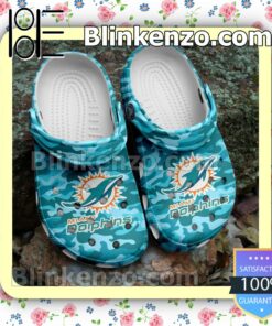 Miami Dolphins Logo Camouflage Clogs