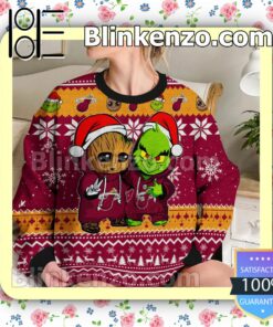 Miami Heat Baby Groot And Grinch Christmas NBA Sweatshirts b