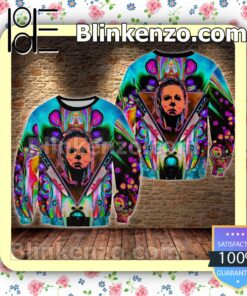 Michael Myers Colorful Abstract Halloween Ideas Hoodie Jacket a