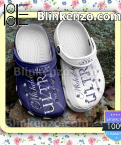 Michelob Ultra Beer White And Purple Clogs