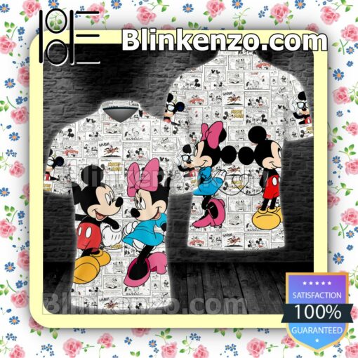 Mickey And Minnie Comic Book Women Tank Top Pant Set b