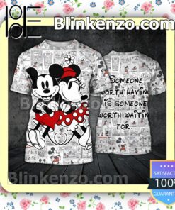 Mickey And Minnie Comic Someone Worth Having Is Someone Worth Waiting For Women Tank Top Pant Set a