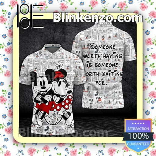 Mickey And Minnie Comic Someone Worth Having Is Someone Worth Waiting For Women Tank Top Pant Set b