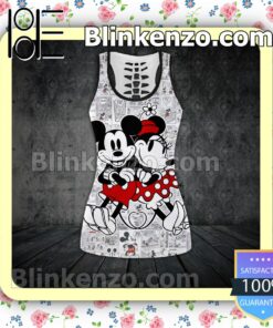 Mickey And Minnie Comic Someone Worth Having Is Someone Worth Waiting For Women Tank Top Pant Set c