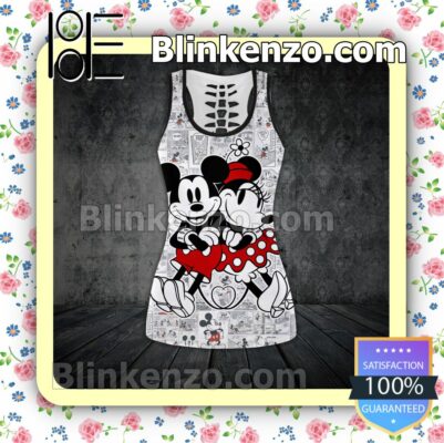 Mickey And Minnie Comic Someone Worth Having Is Someone Worth Waiting For Women Tank Top Pant Set c