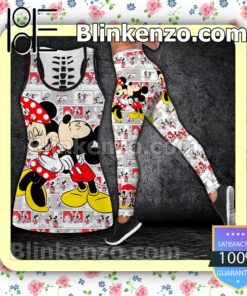 Mickey And Minnie Couple Love Women Tank Top Pant Set