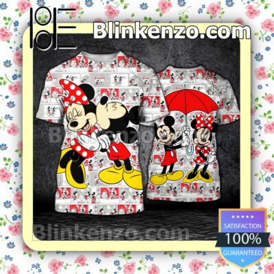 Mickey And Minnie Couple Love Women Tank Top Pant Set a