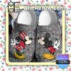 Mickey And Minnie Hand Signals Grey Halloween Clogs