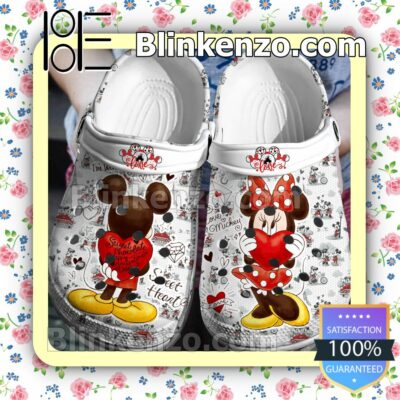 Mickey And Minnie Happy Valentine Day Halloween Clogs