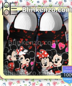 Mickey And Minnie Heart Halloween Clogs