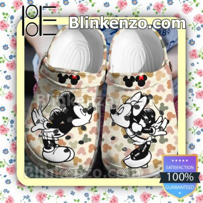 Mickey And Minnie Kiss Vintage Halloween Clogs