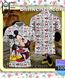 Mickey And Minnie Kiss Women Tank Top Pant Set b