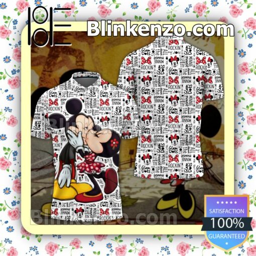 Mickey And Minnie Kiss Women Tank Top Pant Set b