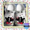 Mickey And Minnie Looking At Eiffel Tower Halloween Clogs