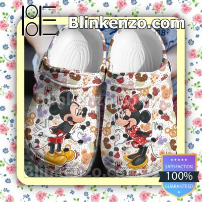 Mickey And Minnie Love Food Halloween Clogs