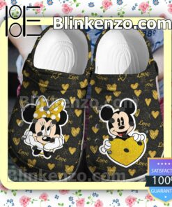 Mickey And Minnie Love Glitter Halloween Clogs