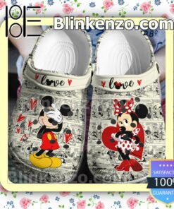 Mickey And Minnie Love Halloween Clogs