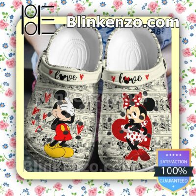 Mickey And Minnie Love Halloween Clogs