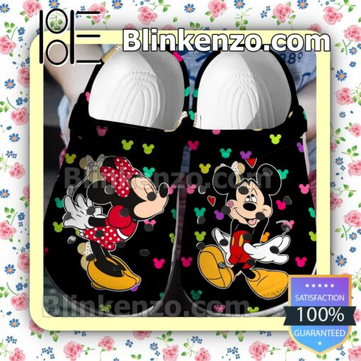 Mickey And Minnie Multicolor Head Halloween Clogs