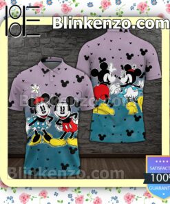 Mickey And Minnie Purple And Blue Women Tank Top Pant Set b