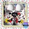 Mickey And Minnie Sit Back To Back Halloween Clogs