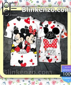 Mickey And Minnie Sitting Beside Women Tank Top Pant Set a