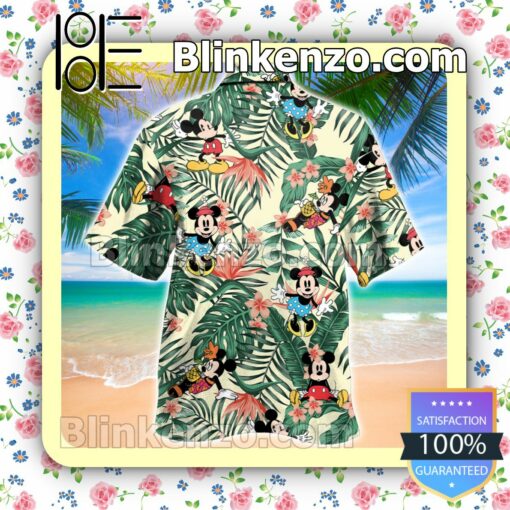 Mickey And Minnie Tropical Men Shirt a