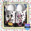 Mickey And Minnie Zipper Pattern Halloween Clogs