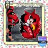 Mickey Black And Red Women Tank Top Pant Set